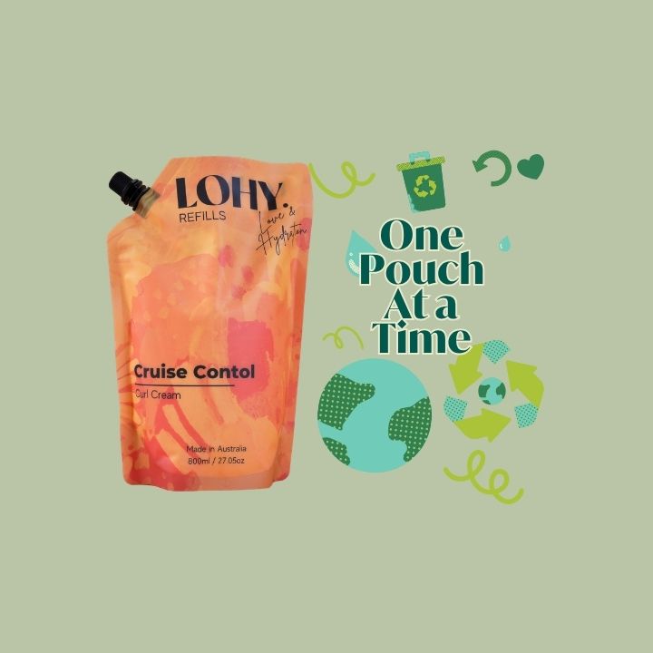 Cruise Control 800ml Pouch, one pouch at a time with recycle icons