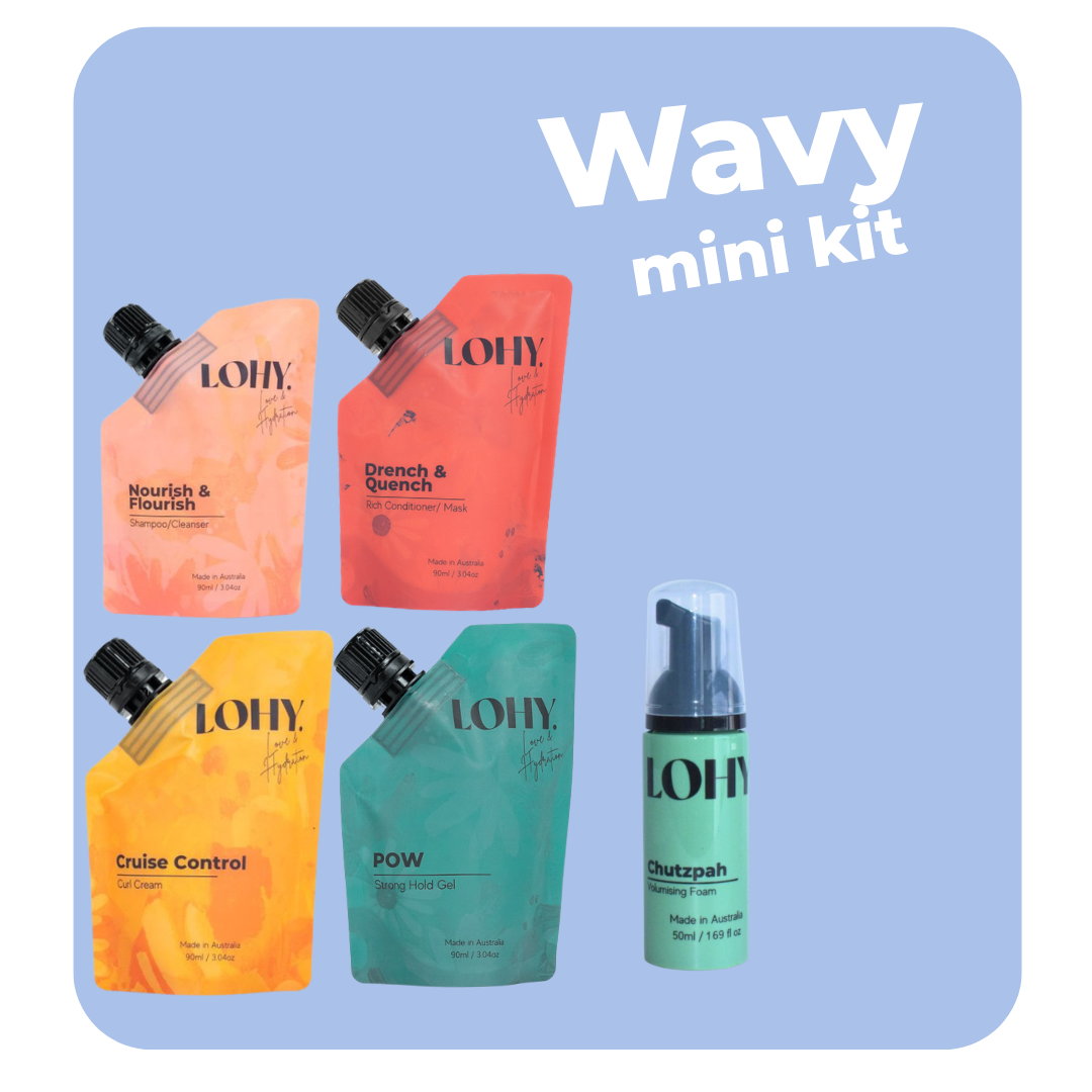 2a, 2b, 2c - Mini Wavy Hair Kit