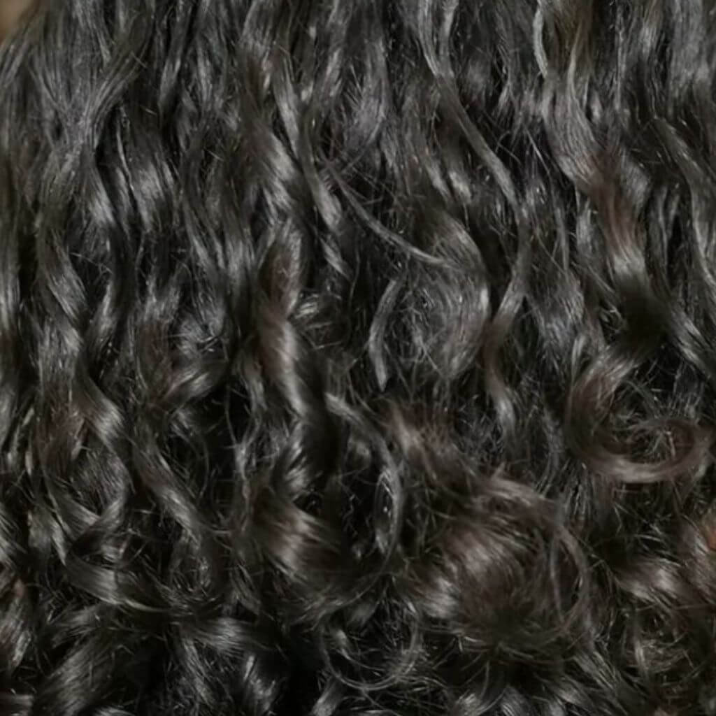 black curly hair type 3A