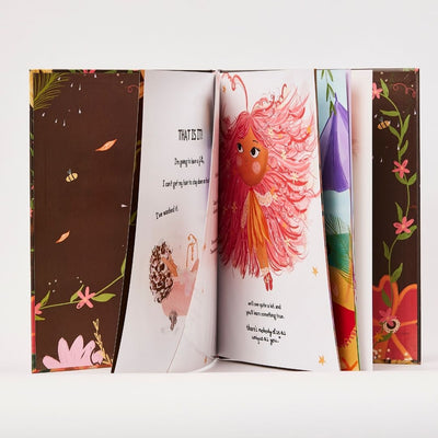 Pearls curls children's book open in the centre