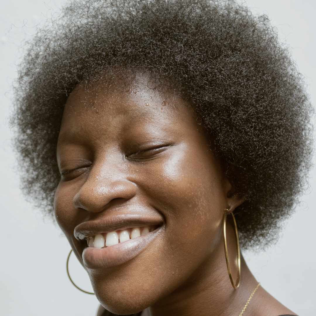 woman, afro hair style, small afro, black afro hair